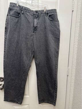 Good American Black Gray Denim Jeans Size 16